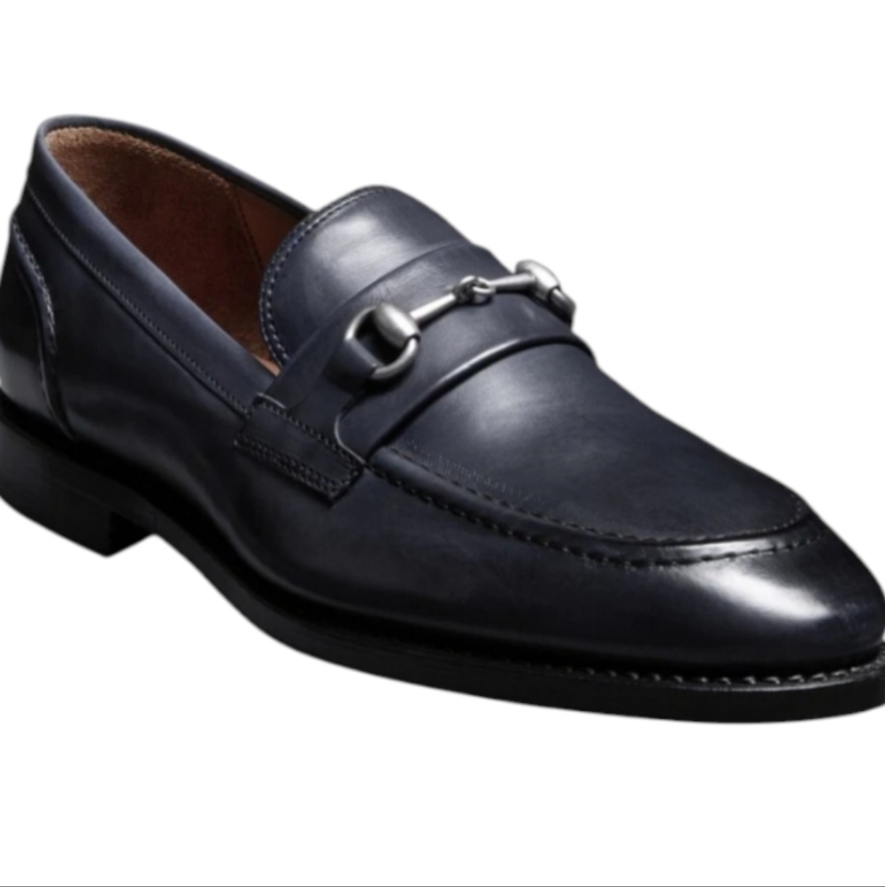 Allen Edmonds "RANDOLPH" Men's Leather BIT Penny Loafers In NAVY ...Size 11D